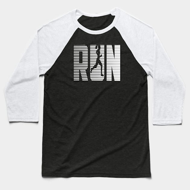 Get out and RUN - Race Team - Marathon 5K Baseball T-Shirt by CaptainHobbyist